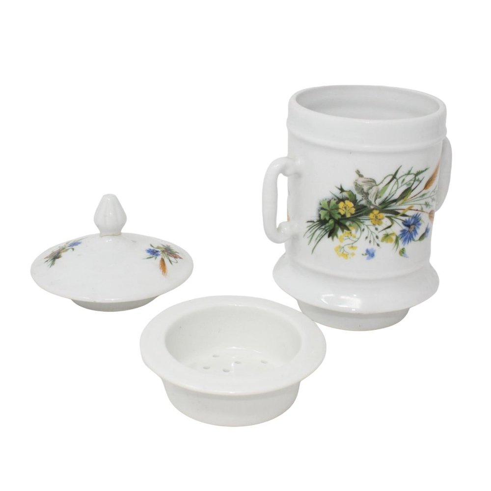 Teapot Infuser Strainer Lid BIA Cordon Bleu French Ceramic 4PC Coffee Tea Server - Picture 2 of 11